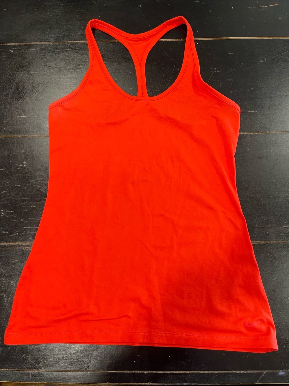 Nike Women's Racerback Tank Top in Vibrant Red Orange